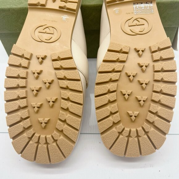 GUCCI Airel Leather Horsebit Loafer Mules Slide Ivory White EU 39.5 US 9.5 - Picture 15 of 16